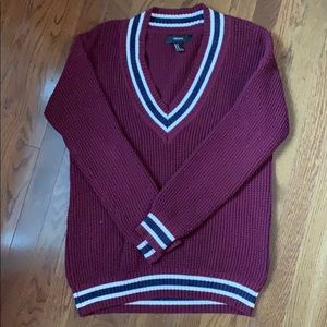 Burgundy knitted sweater